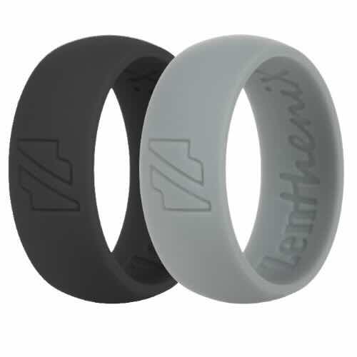 ZentheniX Black & Grey 2-Pack Silicone Rings